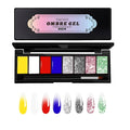 Finger Secret 8 Colors Ombre Gel Pat Nail Polish Set,Ombre Pigment for Nails, Pat Painting Gradient Blooming Gel with 50Pcs Nail Sponges for 9D Gels Nail Art can be Painted in Salon or Home Use