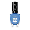 Sally Hansen Miracle Gel Salon Quality Nail Polish | Gel-Like Formula, Two-Step System, No UV Light Needed, Long Lasting Opaque | 642 Oaseas| Blue Nail Polish