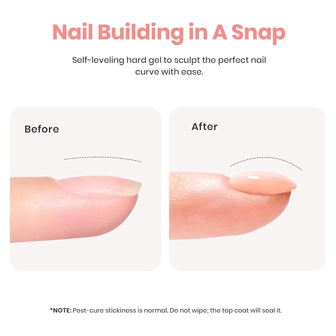 Beetles Builder Gel for Nails,0.5 oz 8 in 1 Nail Thickening Strengthening Building Apex for Beginner DIY Salon at Home,Nude Builder Nail Gel,UV & LED Lamp Cured Needed