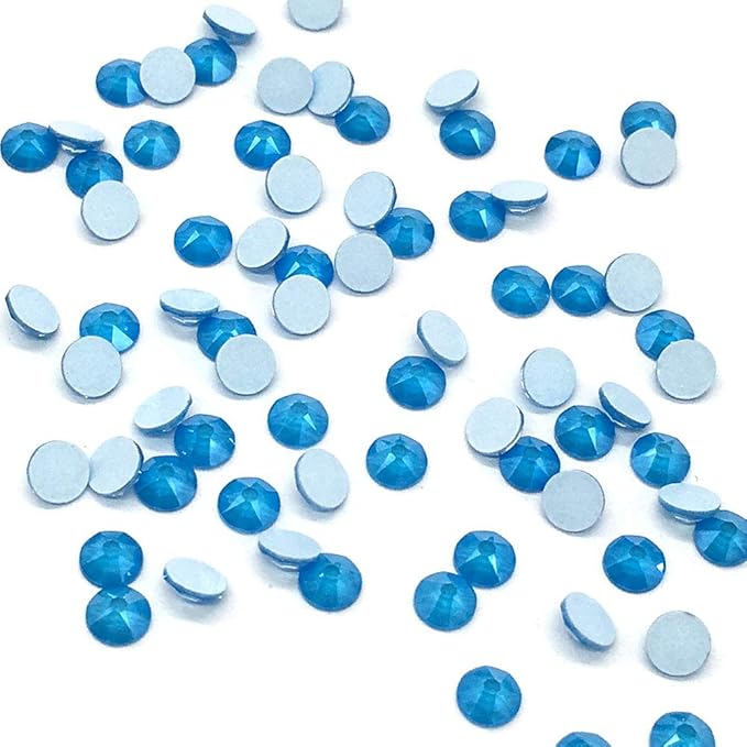 144 pcs Electric Neon Colors Swarovski New 2088 Xirius 16ss Flat Backs Rhinestones Nail Arts 4mm ss16 (Electric Blue)
