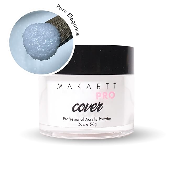 MakarttPro Acrylic Powder – Durable, Long-Lasting, Easy-Apply Formula for Nail Extensions, Overlays, Sculpting & Nail Art – 56g/2oz – Pure Elegance, Perfect for Pros and At-Home Use
