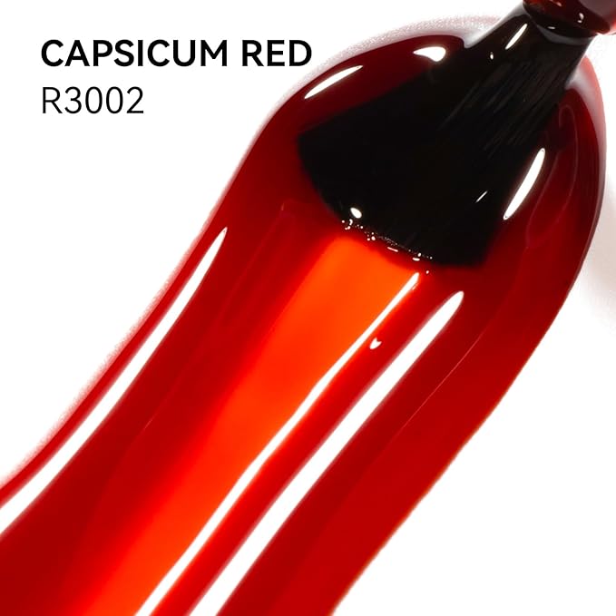 MEGIOR Capsicum Red Gel Nail Polish 0.5 Fl Oz Amber Red Neutral Transparent Colors Soak Off UV LED Lamp Light Cure Gel Polish Kit for Salon and Nail Art Starter Manicure DIY at Home