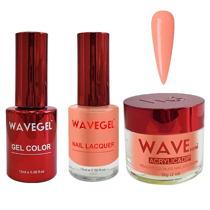 WAVEGEL Soak-Off Gel, Nail Lacquer & Acrylic/Dip Powder Matching Set - Queen Collection - #041 Spring Is Alive!