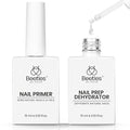 Beetles Nail Dehydrator and Primer - Acid-Free & Hema-Free 2Pcs 15ml Nail Bonding Agent for Gel Polish and Acrylic Nails, Long-Lasting No-Lift Prep for Salon & DIY Manicures