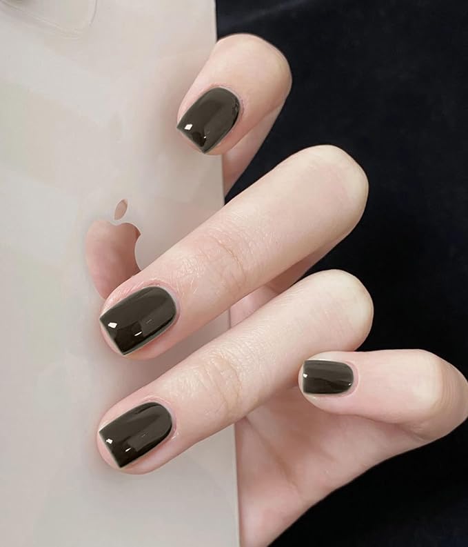 Nail Polish Strips (No UV Lamp Needed) - 22 Pcs Salon Quality Gel Nail Stickers - Long Lasting Wraps (Abyssal Green)