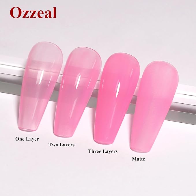 Jelly Gel Nail Polish, Bright Pink Jelly Nail Polish Gel Translucent Spring Summer Sheer Nail Gel Polish Soak off UV LED for Nail Art DIY Manicure 0.5 Fl Oz