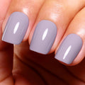 Gel Polish, 0.5 Fl Oz Light Gray Gel Nail Polish Autumn Winter Soak Off LED UV Purple Gray Gel Nail Polish Art Starter Manicure Salon DIY Nail Gel Polish