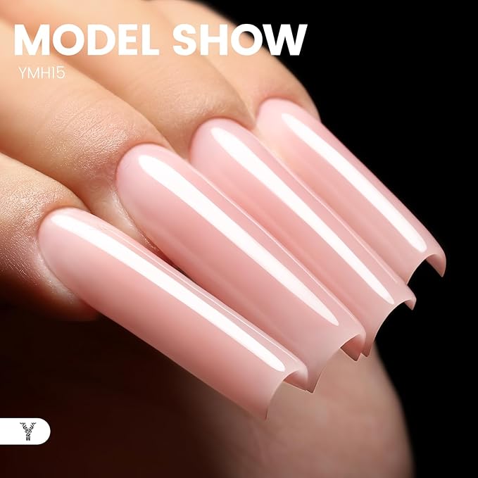 50g Builder Gel for Nails, Long-Lasting Soak-Off Nail Extension Gel for Beginners & DIY Home Salon Manicure(YMH15-Pink Apricot Nude)