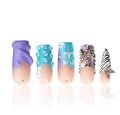 LOVFUL Short French Tip Press on Nails Chill Girl Instinct | Handmade Acrylic Press ons | Reusable Fake False Nails | Square Classic Regular 1.3in | H613-L