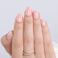 Nude Press On Nails - Neutral Pink Short Square Fake Nails, Square Press On Nails Reusable Stick On Nails in 15 Sizes, 30pcs False Nail Kit for Women & Girls (Blush Nude)