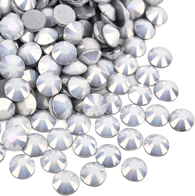 Blinginbox 1440Pieces SS10/2.7-2.9mm Flat Back Crystal Rhinestones Round Gems for Nail Art,Starlight White