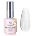 Beetles Builder Gel for Nails HEMA-Free,0.5 oz 8 in 1 White Glitter Builder Nail Gel for Thickening Apex Building Strengthener Extension LED/UV Lamp Galaxy Whispers Color DIY Salon for Begginer