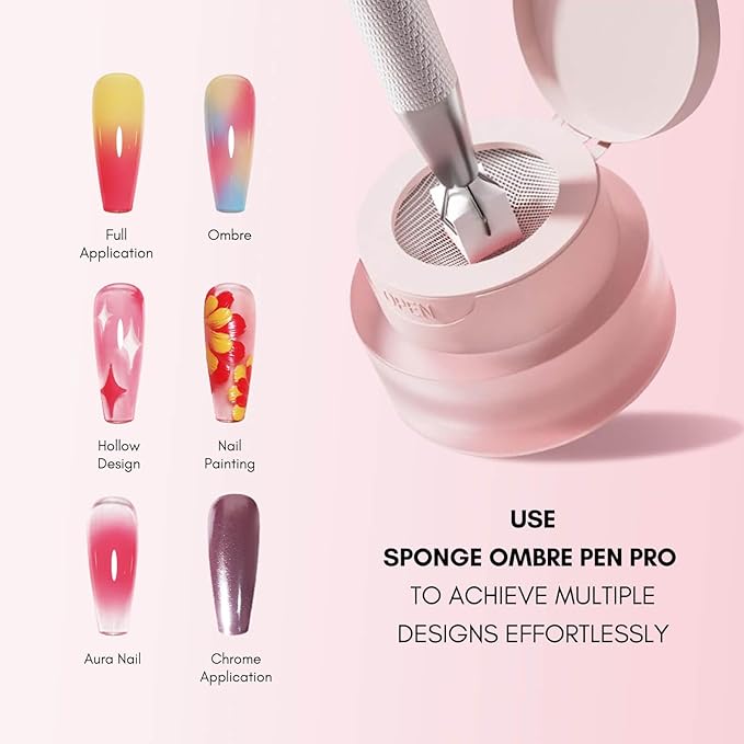 Vettsy 5-in-1 Cushion Ombre Art Gel Set - Classic Colors (White, Red, Black) - HEMA-Free Solid Creamy Gel for Ombre, Nail Art, Full Application & Chrome - No-Wipe, Vegan & Cruelty-Free UV/LED Nail Gel