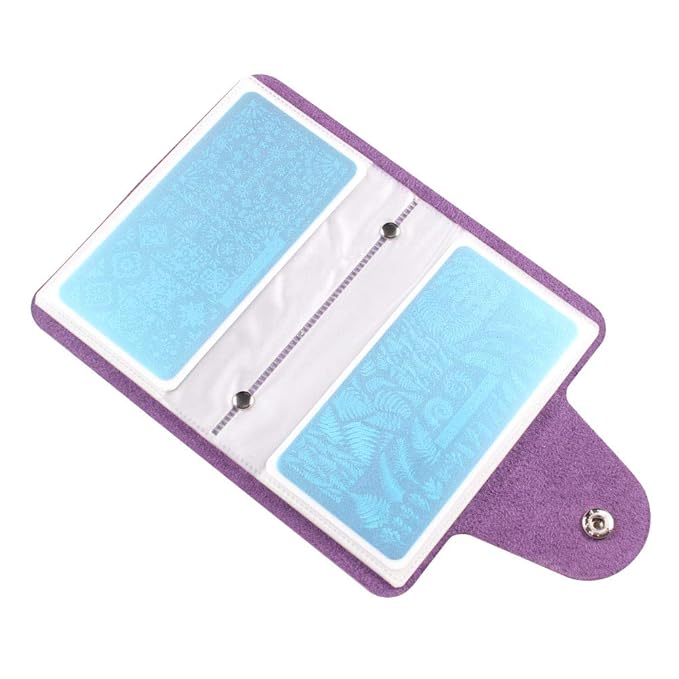 Purple Color Nail Art Stamping Plate and Accessories Organizer For 6X12cm Size Plate Organizer