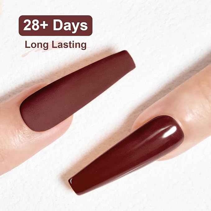 JODSONE 16.5ml Dark Brown Gel Polish U V Soak Off Nail Lacquer for Salon Quality Manicures at Home Long Lasting Dark Brown Polish for Romantic Nail Art Designs