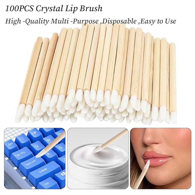300 Pack Disposable Spoolies Brushes Sets Mascara Wand Lip Brushes Cotton Swab for Eyebrow Eyelash Extension Tattoo Lipstick Applicator