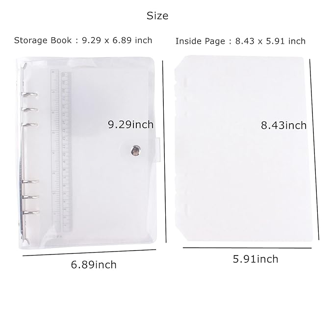 MZCMSL 1pc Press On Nail Organizer, Nail Storage Display Packaging (included 6pcs inside pages), Keep Press On Nails Organized with 4 Sheets(120pcs) Adhesive Double Sided Tapes