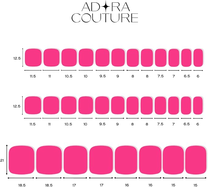 Semi Cured Gel Nail Strips – 32 Pcs Gel Pedicure Stickers - UV Nail Wraps for Toenails, Easy Application, Long Lasting, Salon Quality & UV Light Required - Pop Pink P