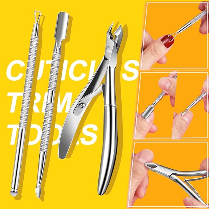 Nail File and Buffer, TsMADDTs Manicure and Pedicure Tool Kit with Files and Buffers Block Set, Polish Buffer, Cuticle Pusher, Cuticle Nipper, Peeler, File Lifters for Toenail,13 pcs Nail Care Kit
