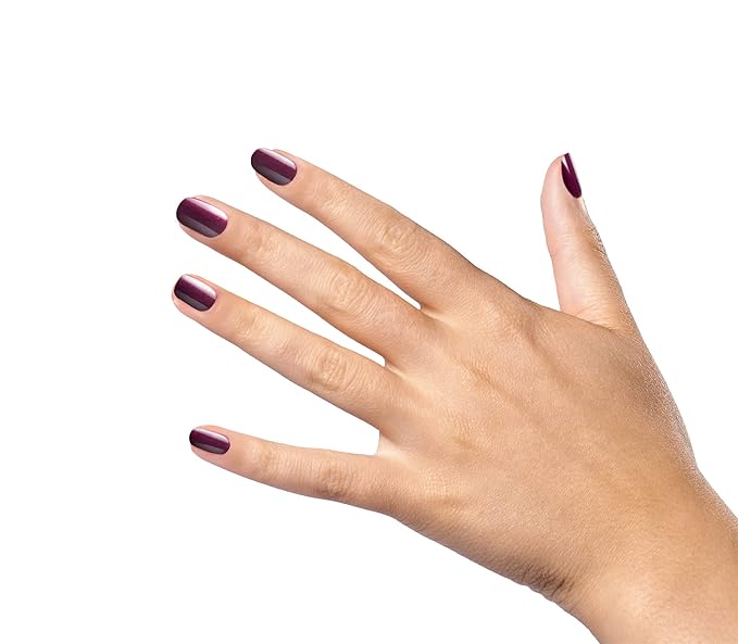 duri 763 High Key Nail Polish, Burgundy Purple Metallic Shimmer Lacquer, Full Coverage, Glossy Finish, Fast Drying, 0.45 Fl Oz