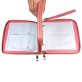 Finger Angel Nail Art Stamping Plate Organizer - Double Zipper Cases with 192 Slots - Pink Color Nail Template Collection