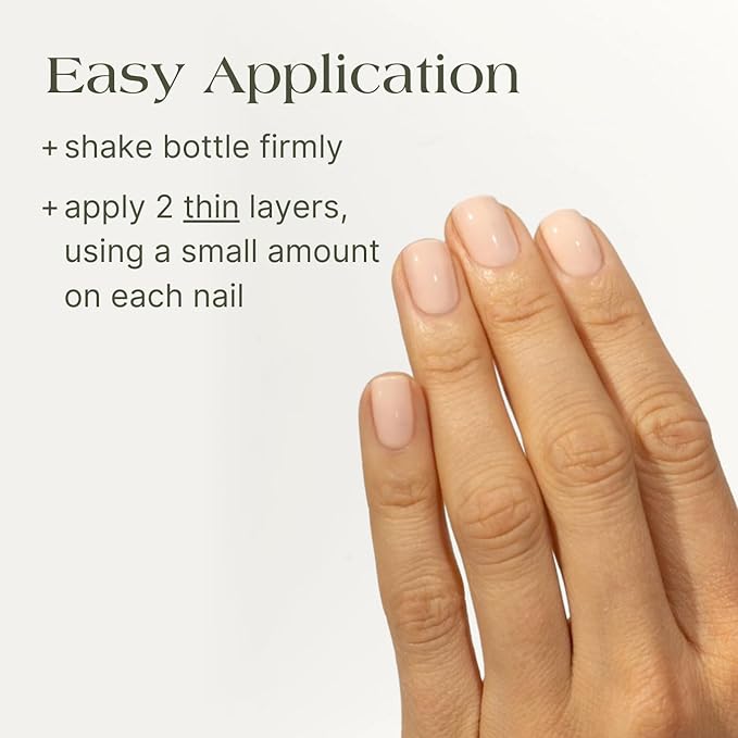 Botanist The Remedy | Nail Strengthening Polish | Repairs & Hardens Nails Damaged from Acrylics, Dip & Gel Manicures | Non-Toxic, 84% Plant Based, 21-Free & Vegan (Blush Dahlia)