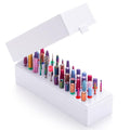 MelodySusie Nail Drill Bits Holder, 48 Holes Case, Portable Dustproof Displayer Organizer Container, Nail Tech Professional Nail Art Tool, Travel Salon Home, White (Drill Bits Not Included)