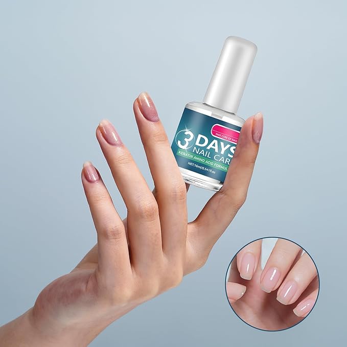 3 Days Nail Care – Keratin & Amino Acid Nail Strengthener, Fast Strengthening and Hydrating Nail Care Oil for Dry, Weak, Fragile Nails, Moisturizing Cuticle Oil,3PCS (16ml/0.54oz Each)
