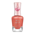 Sally Hansen Color Therapy Nail Polish | Biotin, Argan Oil, Long Lasting, Healthy Nails, Nail Strengthener, Opaque | 300 Soak at Sunset | Coral Orange Nail Color
