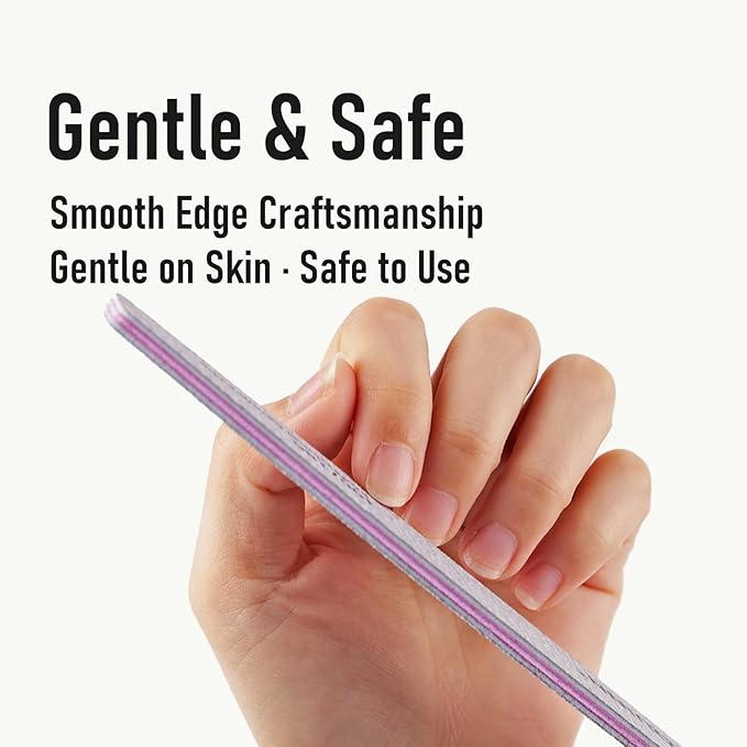 Professional Nail Files, Ceramic Board 100/180 Grit for Nails, 10 Pcs Washable Coarse Fingernail File for Acrylic and Extension Gel Removal Manicure Kit Salon Home Use, Grey