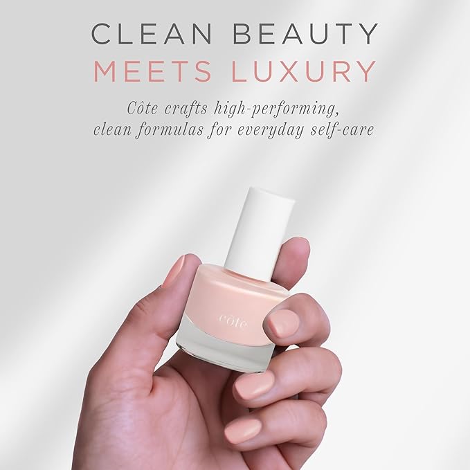 Cote Beauty’s En Pointe, Powdery Pink Nail Polish, Sheer Opalescent Finish, Vegan & Cruelty-Free, Long Lasting Nail Polish, Made in USA, 0.27 Fl Oz