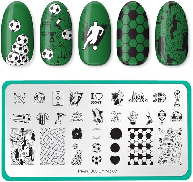 Maniology Game On Nail Stamping Plate Set, Sports-Inspired Manicures and Nail Art Designs
