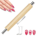 4-in-1 Cat Eye Nail Magnet Tool with Heart Shape, Magnetic Nail Art Pen Stick for 3D Cat Eye Gel Polish, DIY Nail Art Design, Salon and Home Manicure Supplies