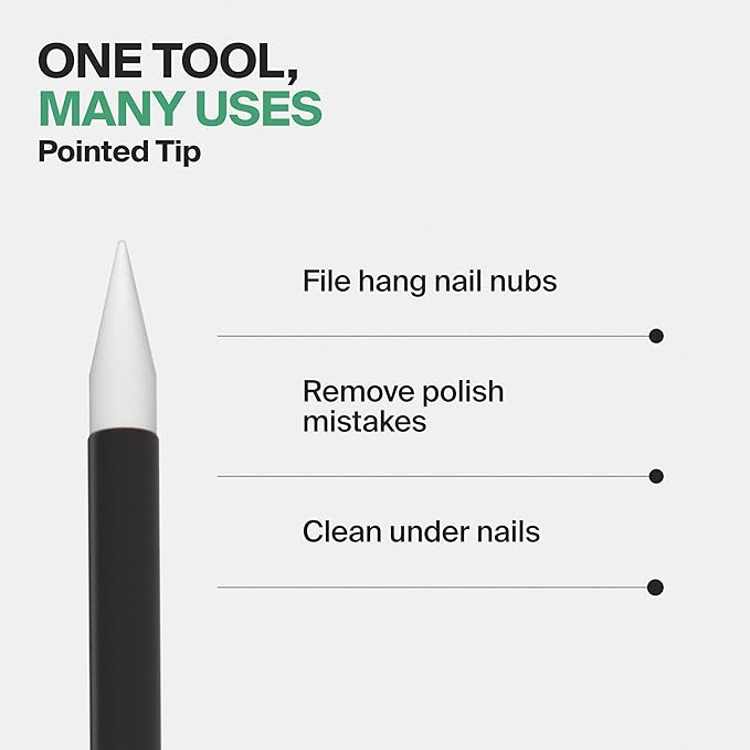 GERMANIKURE Black Glass Cuticle Stick in Cork Sleeve - Ethically Made in Czech Republic - Cuticle Pusher & Remover, Callous & Dry Skin Fingertip File, Nail Shaper