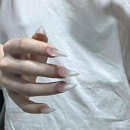 10 Pcs Handmade Press on Nails Short Curved Unique Stiletto Eagle Claw Acrylic Fake Nail with Dragon Claw Design Thickened Goth Nails Press Ons Full Cover Reusable Glue on Nail for Women（M）