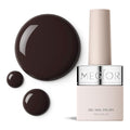 MEGIOR Dark Brown Gel Nail Polish 0.5 Fl Oz Brown Soak Off UV LED Lamp Light Cure Gel Polish Kit for Salon and Nail Art Starter Manicure DIY at Home