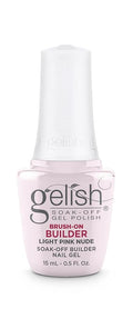 Gelish Brush-On Builder - Professional Soak-Off Gel Polish for Extensions, Overlays, Nail Art, Self-Leveling, HEMA-Free, Vegan, Long-Lasting, UV/LED Cured (Light Pink Nude)