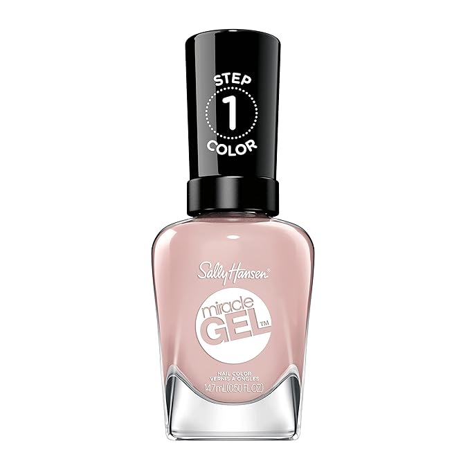 Sally Hansen Miracle Gel Salon Quality Nail Polish | Gel-Like Formula, Two-Step System, No UV Light Needed, Long Lasting | Opaque, Glossy | 237 Sweet-er Weather | Nude Pink Nail Color