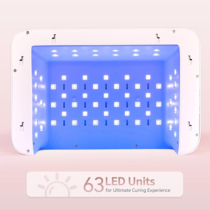 GAOY Professional Nail Curing Lamp for Salon, Mega UV LED Light for Gel Nails with Arm Rest and Retractable Tray, 5 Timers, LCD Display and Infrared Sensor