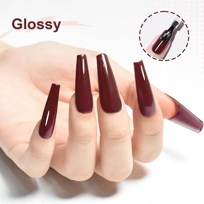 JODSONE 16.5ml Dark Brown Gel Polish U V Soak Off Nail Lacquer for Salon Quality Manicures at Home Long Lasting Dark Brown Polish for Romantic Nail Art Designs