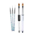 Nail Art Brushes,Nail Brushes for Nail Art,Rhinestone Handle Professional Gradient Manicure Tools Pens Drawing Painting Diy Home Salon