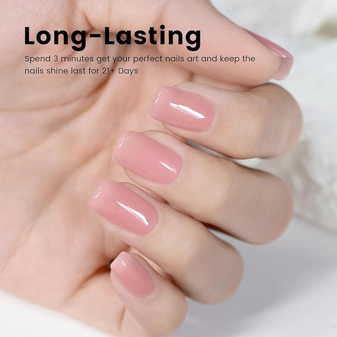 RARJSM Rubber Base Coat Gel Polish Nude Rose Pink Skin Tone Rubber Base Gel for Nails Natural Nude Color French Manicure Extend Gel Soak Off Curing Requires Single Bottle 15ml Salon Home DIY Use