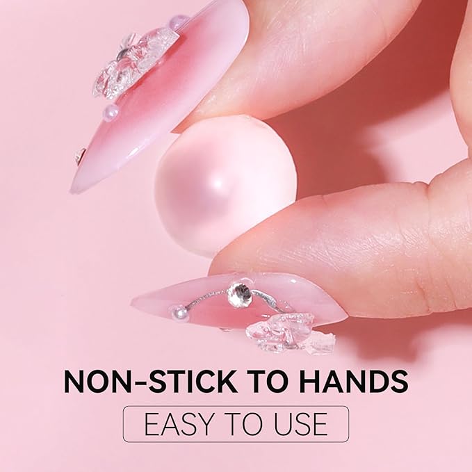 Makartt 3D Sculpting Gel Kit: 30g Clear 3D Nail Art Gel Non-Sticky Carving Molding Extension Builder Painting Solid Glues for DIY Manicure, Molding Hard Gels with Gold & Silver Chrome Powder