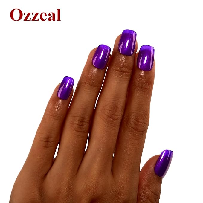Pearl Gel Nail Polish,Deep Purple Glitter Gel Polish Soak off LED UV Sparkle Shimmer Gels Glitter Nail Polish Fall Winter for Art DIY Manicure 15ML
