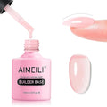 AIMEILI Hema Free 5 in 1 Builder Base Gel for Nails, Cruelty Free, Vegan, Nude Translucent Builder Nail Gel Strengthener Hard Gel 10ML-148