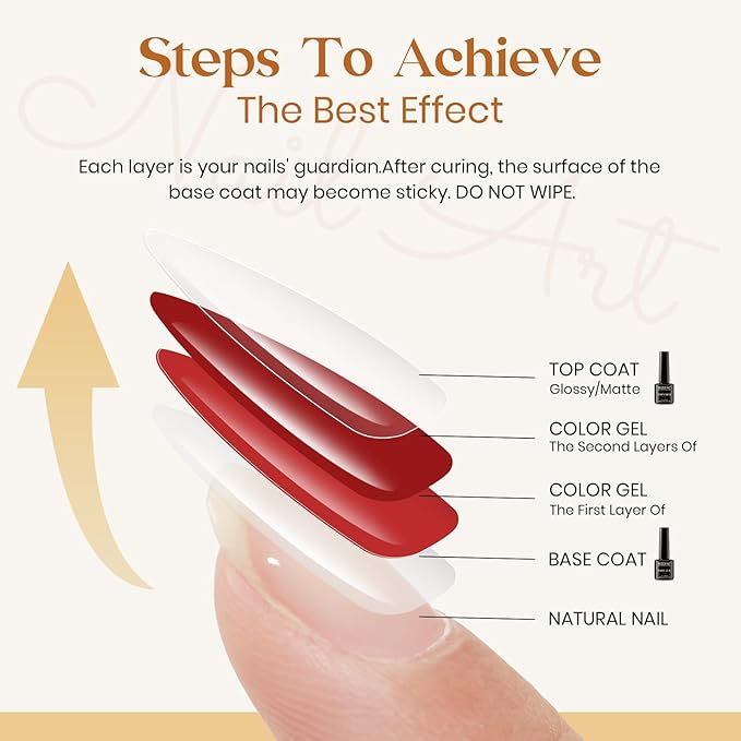 MIZHSE Base and Top Coat Set for Gel Nail Polish, Matte & Shiny No Wipe Top Coat, Long Lasting Salon Quality High Gloss Soak Off Nail Art Manicure Home