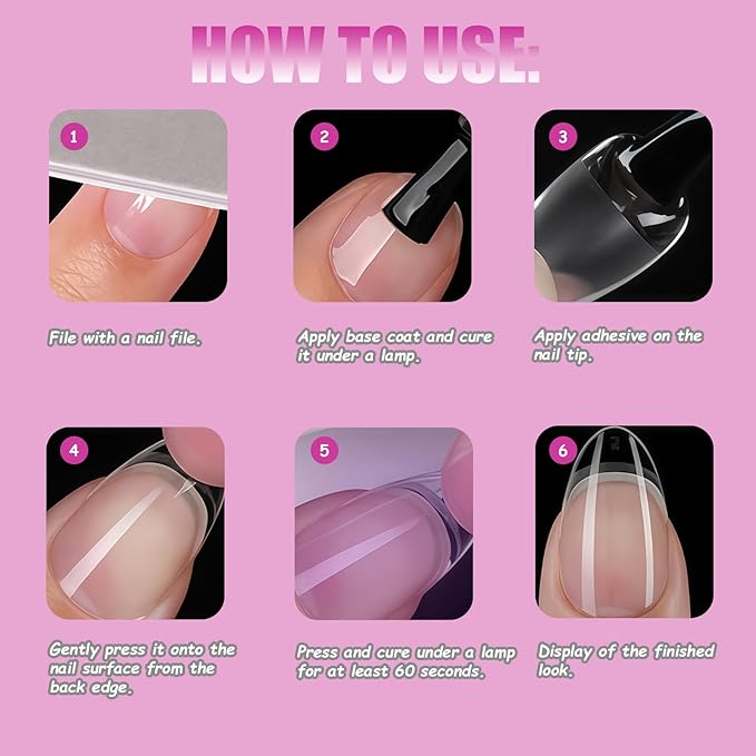 250PCS Clear Acrylic Nail Tips, 1 Shapes 10 Sizes - Half Matte Full Cover Fake Nails for DIY Manicure, Salon Professionals & Beginners - Medium Coffin Pre-Shaped Extensions