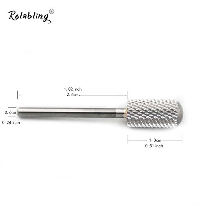 Round Head Alloy Nail Drill Bit Manicure Drilling for Nail Gel Polish Removal Nail Accessories Tool (Coarse)