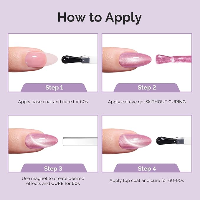 MelodySusie Aurora Cat Eye Gel Nail Polish, 0.5 Fl Oz Blue Purple Glitter Holographic Magnetic Nail Polish with Magnet, UV Nail Polish for Nail Art Manicure Salon DIY at Home G1701