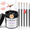 SAVILAND LED & U V Builder Nail Gel with 6pcs Double-End Nail Art Tools Professional Nail Art Kit